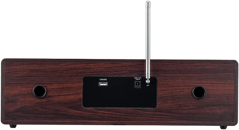 AOVOTO BEA103-08 FM/DAB+ Radio/Bluetooth/USB/AUX IN wooden color radio with remote control & double alarm mode