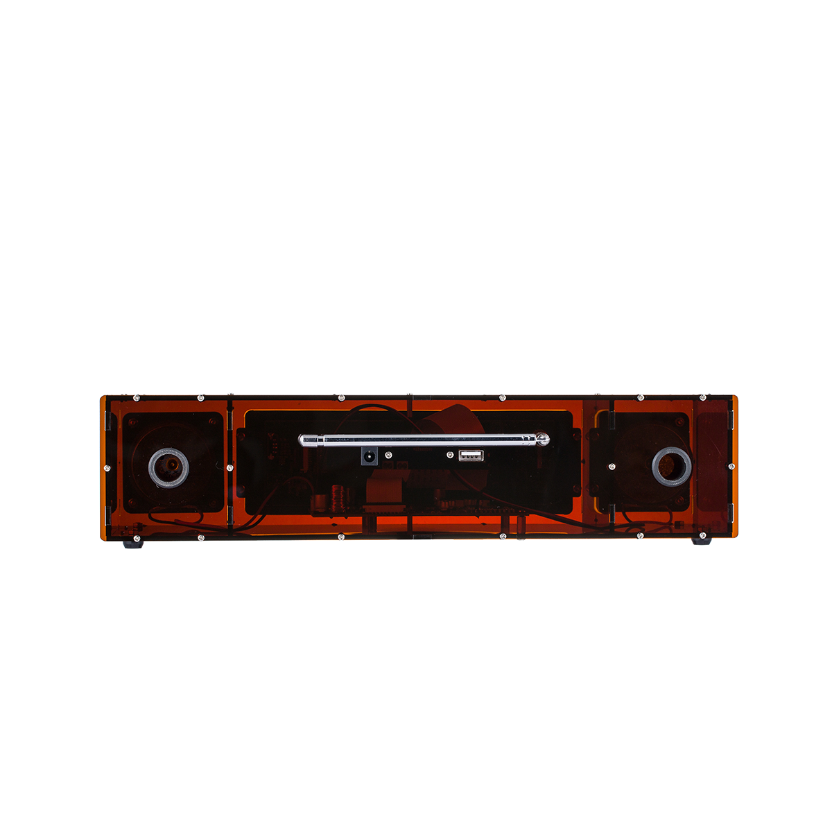 AOVOTO ALK103 FM/DAB Radio Do It Yourself (DIY) Kits mit Acrylgehäuse, DIY DAB+/FM Sets mit Weckmodus & LCD-Display & Stereo-Soundbox (braun)