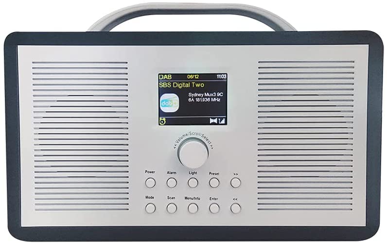AOVOTO FM/DAB+ Bluetooth Aux In Multifunktionsradio, DAB-Radio mit Wecker & Sleep-Timer & 2,4 TFT-Farbdisplay (DAB_TB_03)