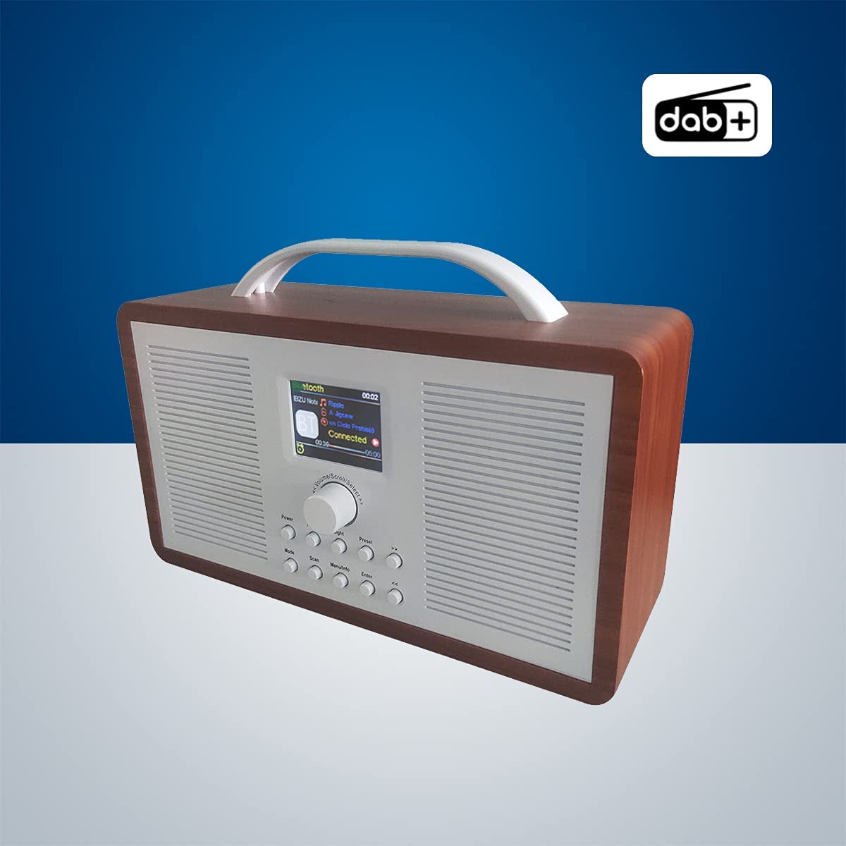 AOVOTO FM/DAB+ Bluetooth Aux In Radio mit Wecker und Sleep-Timer für Zuhause und Küche (DAB_TB_02)