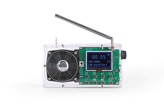 AOVOTO ALK101 module for FM/DAB radio with acrylic shell, DIY FM/DAB radio module with alarm mode