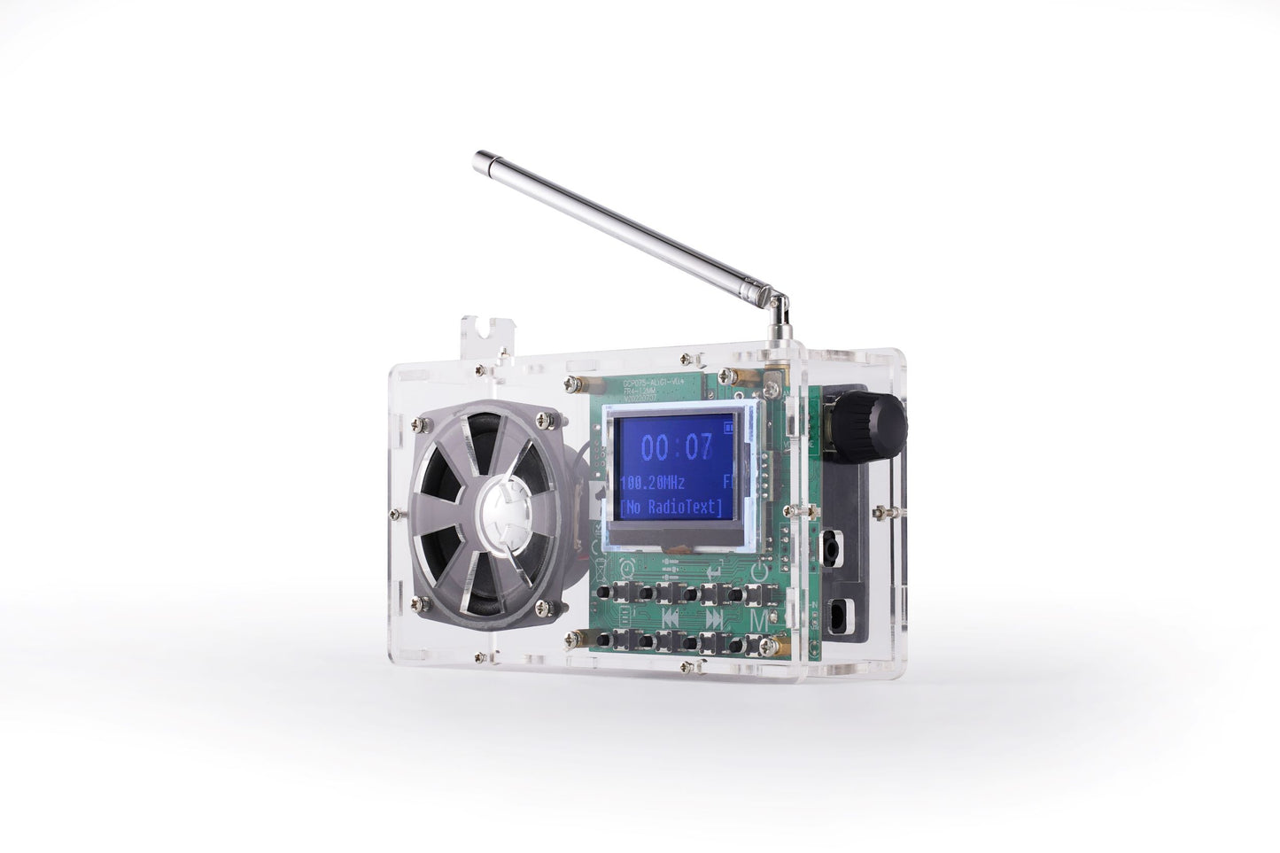 AOVOTO ALK101 Modul für FM/DAB Radio mit Acrylgehäuse, DIY FM/DAB Radiomodul mit Weckmodus