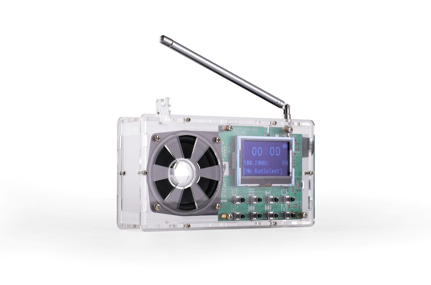 AOVOTO ALK101 Modul für FM/DAB Radio mit Acrylgehäuse, DIY FM/DAB Radiomodul mit Weckmodus