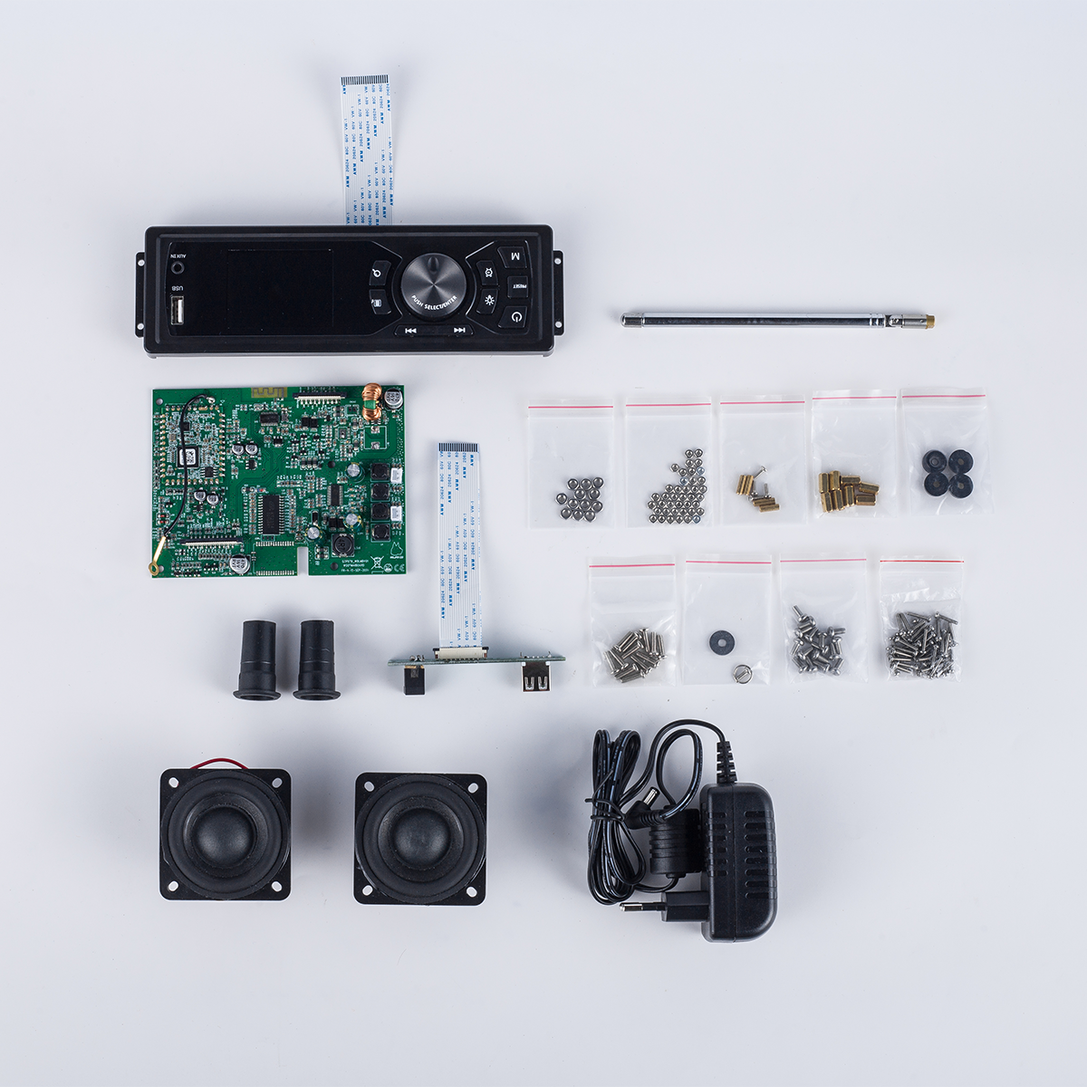 AOVOTO ALK103 FM/DAB Radio Do It Yourself (DIY) Kits mit Acrylgehäuse, DIY DAB+/FM Sets mit Weckmodus & LCD-Display & Stereo-Soundbox (gelb)