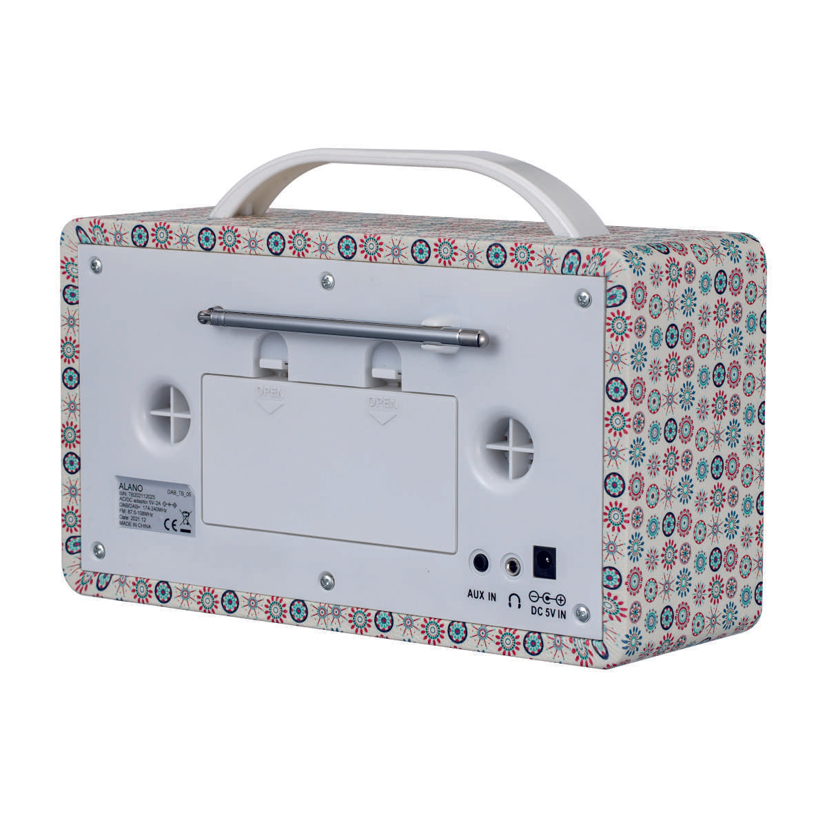 Radio multifonctionnelle AOVOTO FM/DAB+ Bluetooth Aux In, radio DAB avec réveil et minuterie de sommeil et écran couleur TFT 2,4 (DAB_TB_05)