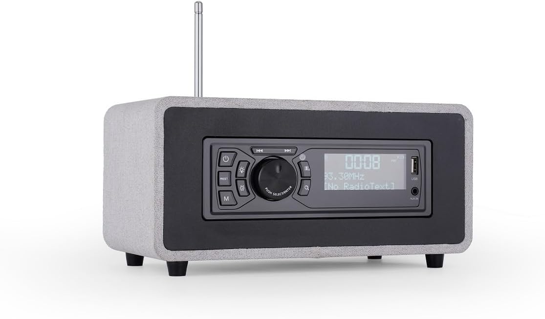 AOVOTO ALK103 Kits radio FM/DAB Do It Yourself (DIY) avec coque en acrylique, ensembles DIY DAB+/FM avec mode alarme et écran LCD et boîte de son stéréo (vert)