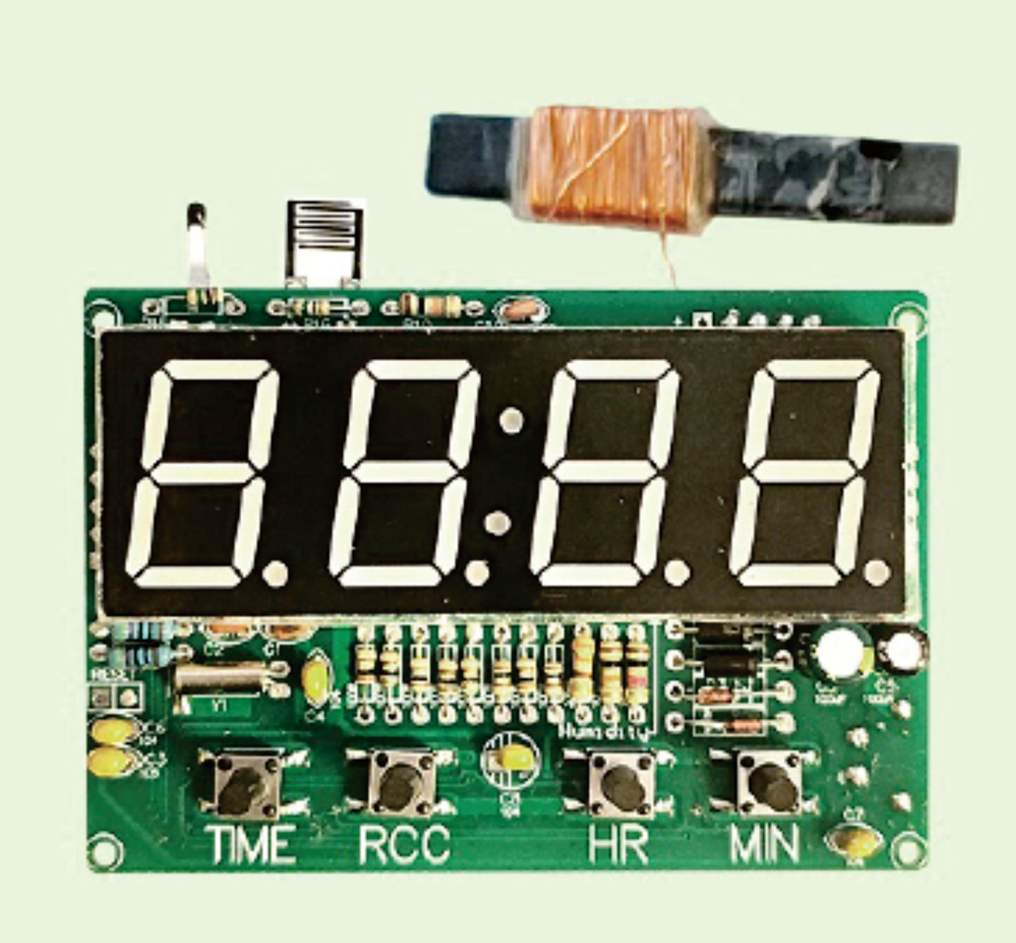 ALANO DCF77 77kHz NIST Funkuhrmodule, 30dB High Gain Atomuhr Empfängermodul, 100mm Antenne 1,2 bis 5V Betriebsspannung für Radio/Radiowecker/Timer