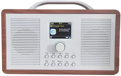 AOVOTO FM/DAB+ Bluetooth Aux In Radio mit Wecker und Sleep-Timer für Zuhause und Küche (DAB_TB_02)